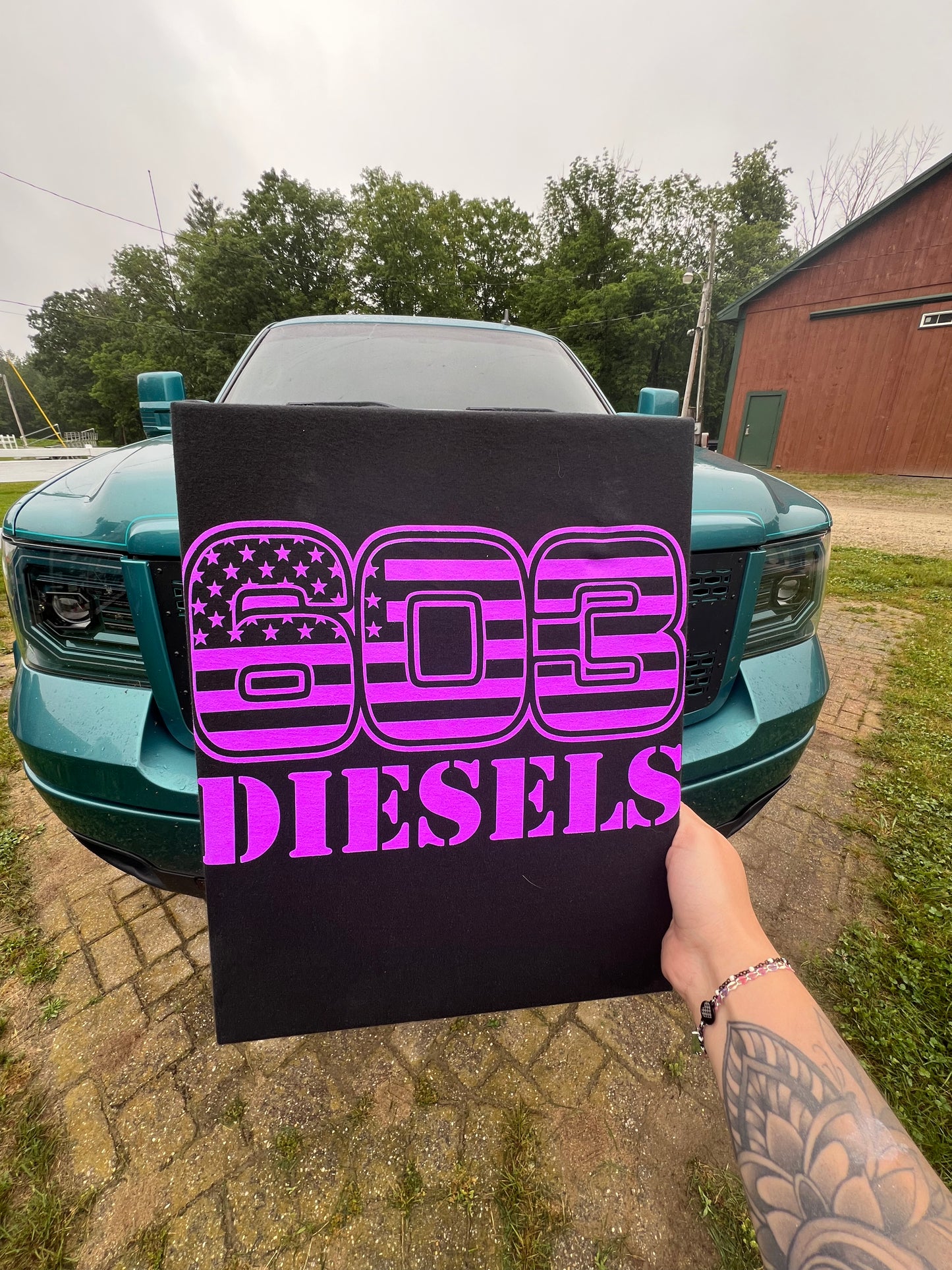 Neon Violet 603 Diesels Logo Tshirt - 54