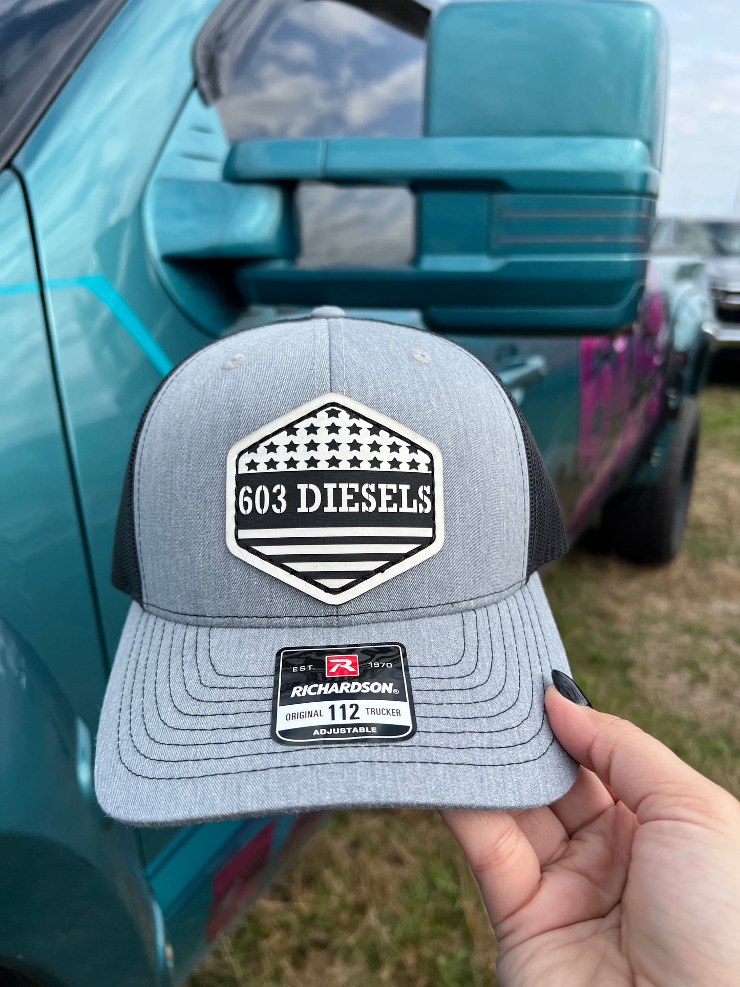 White Flag Leather Patch Hat