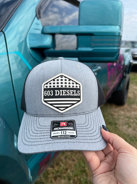 White Flag Leather Patch Hat