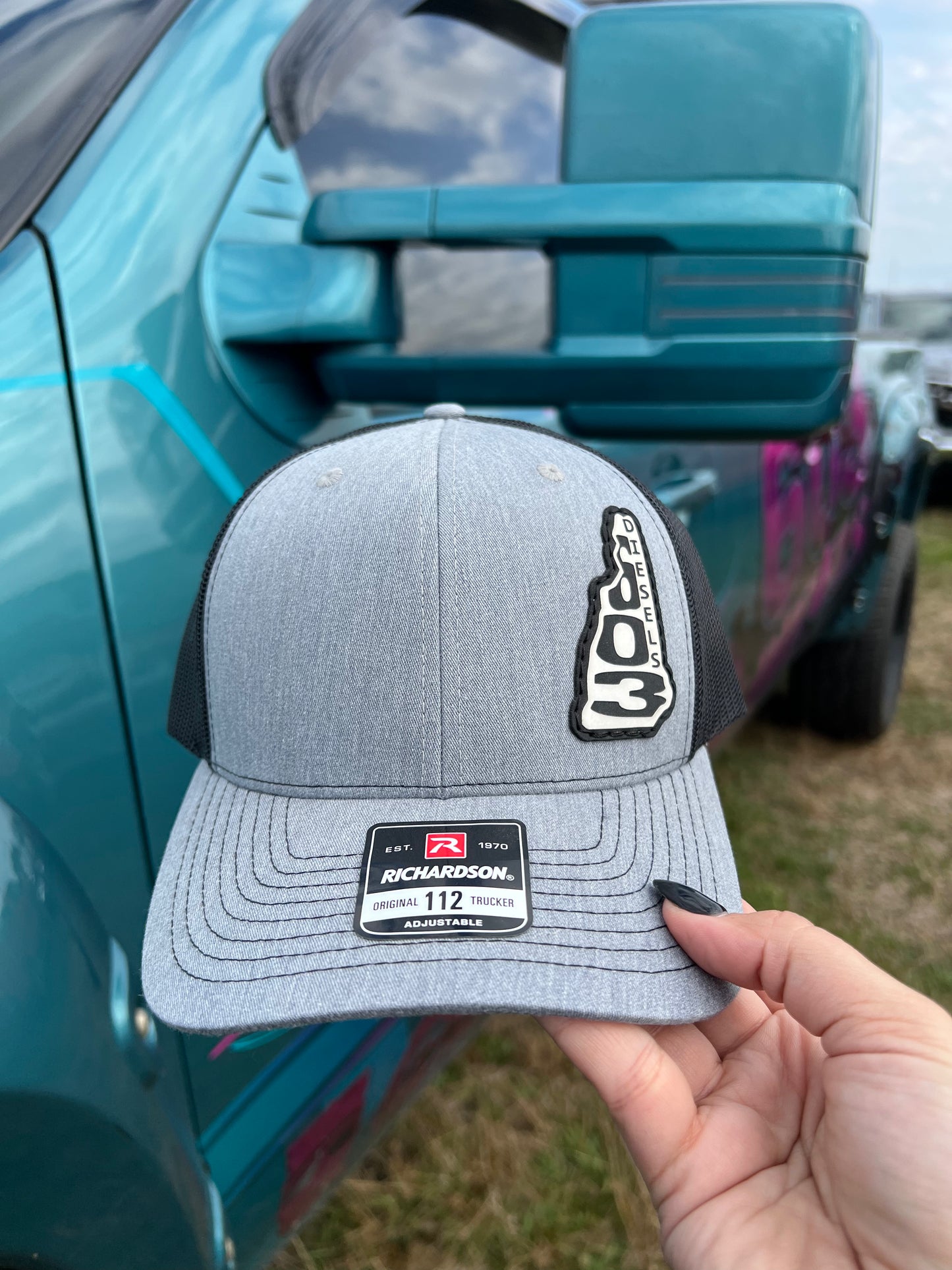 Leather Patch Hat - NH State Outline