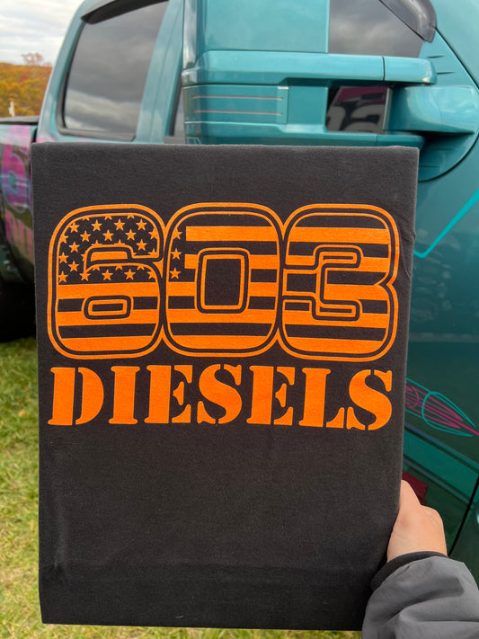 603 Diesels Orange Logo Tshirt