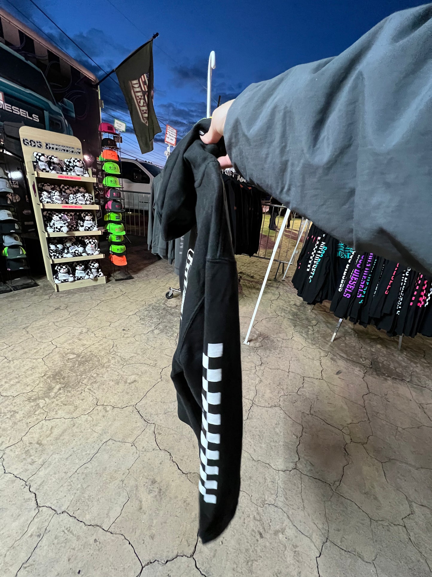 White Logo + Checkered Hoodie