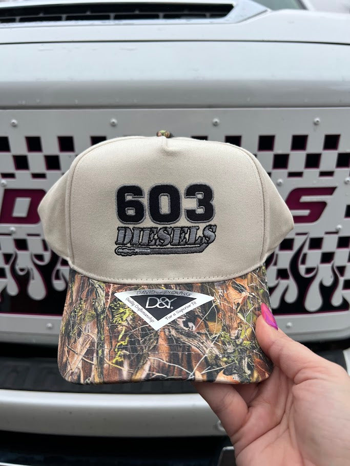 603 Diesels Logo Hat - Camo Black Embroidery