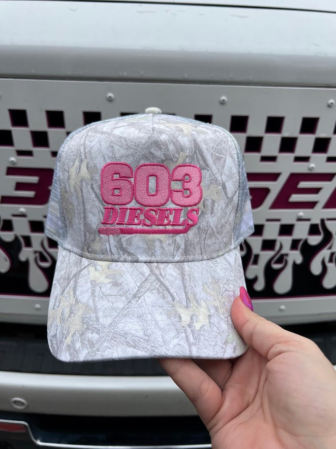 603 Diesels Logo Hat - Camo Pink Embroidery