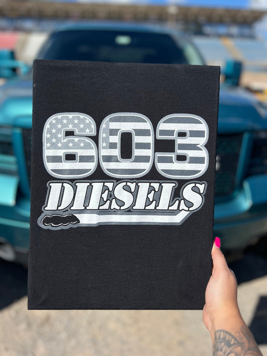 603 Diesels Logo Greyscale Tshirt - 8