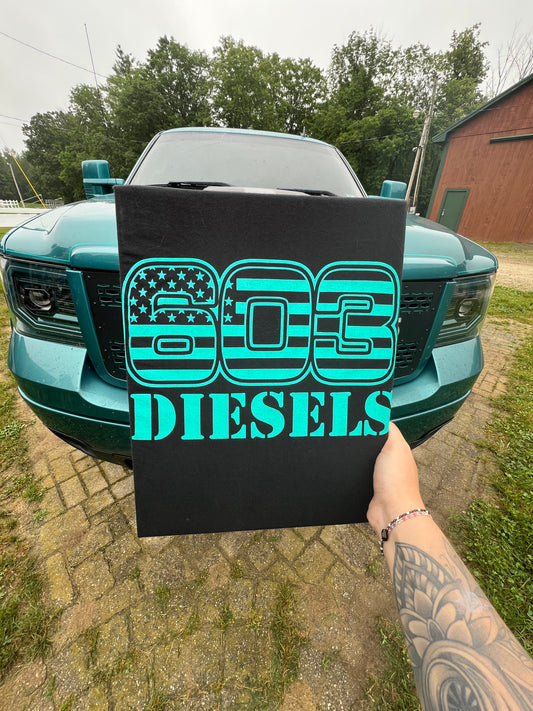 Teal 603 Diesels Logo Tshirt - 53
