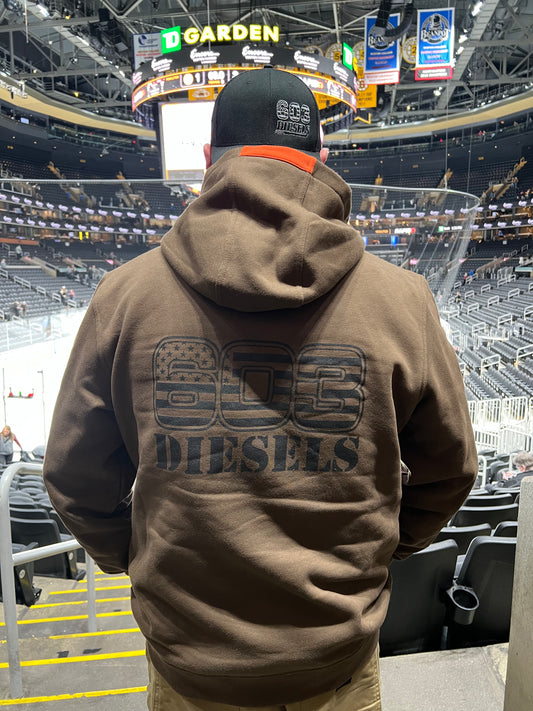 603 x BRUNT Brown Logo Shevlin Hoodie