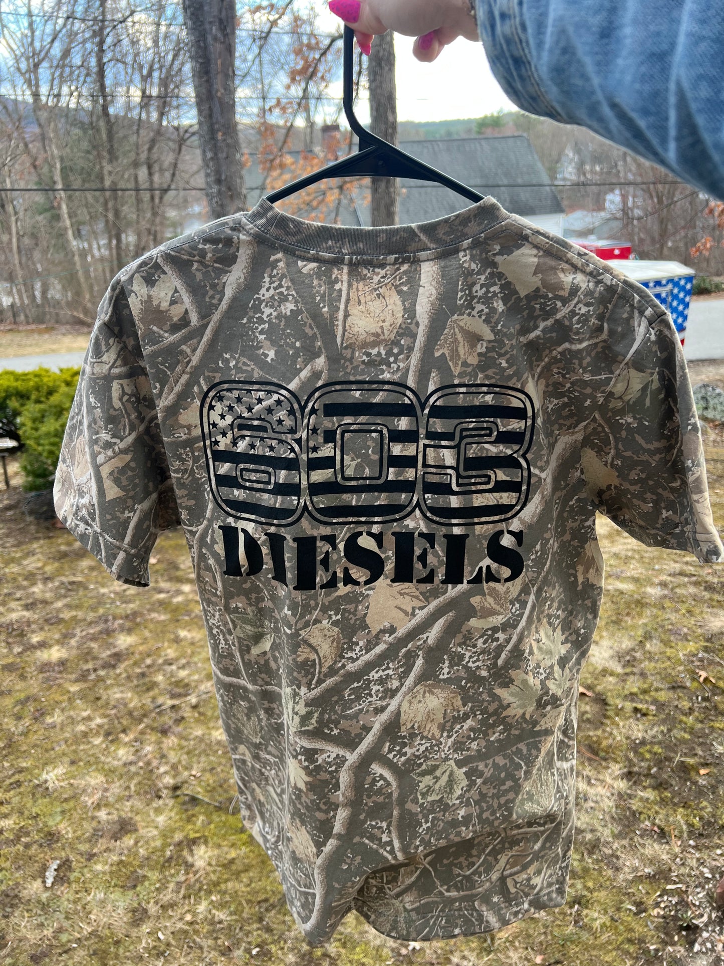 Camo Tshirt - Black Logo