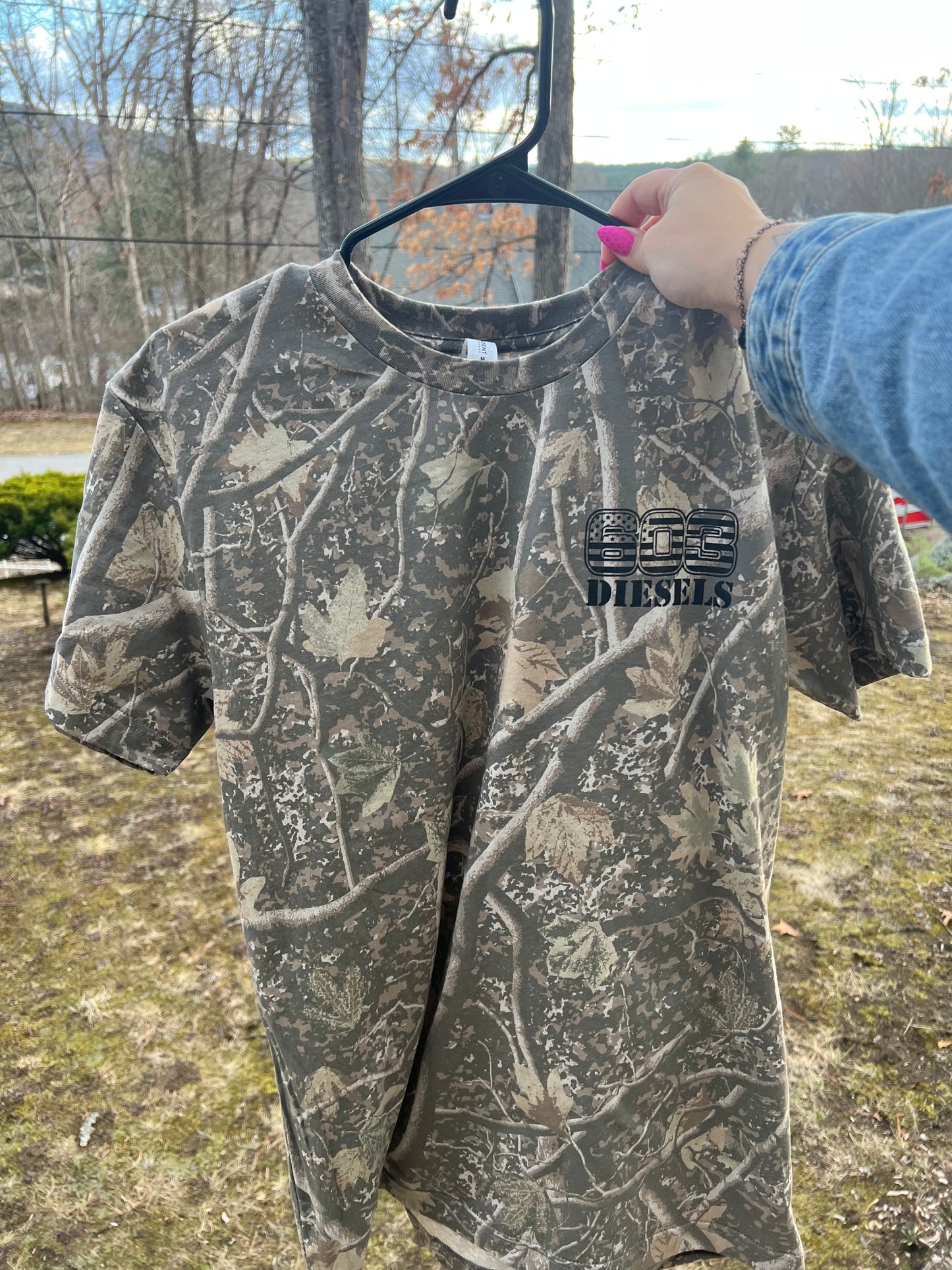 Camo Tshirt - Black Logo