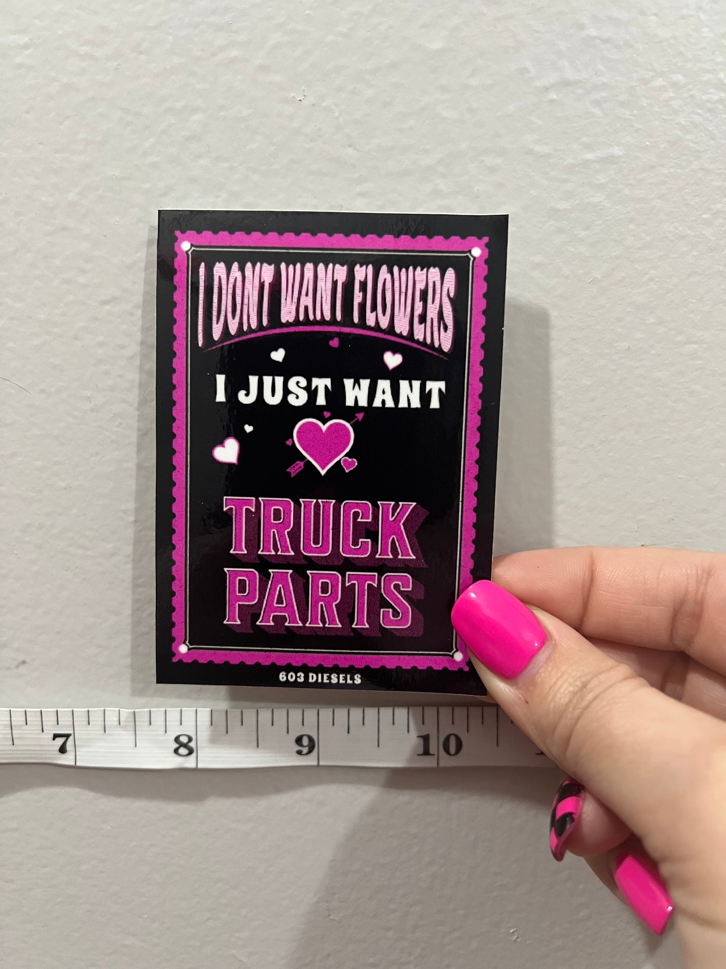 I don't want flowers sticker