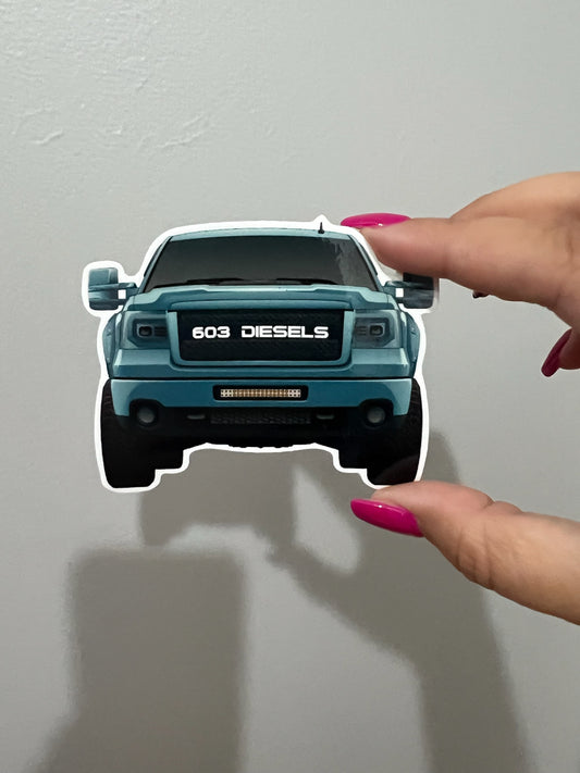 TEAL TRUCK HATEM STICKER