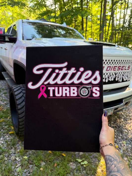 Titties & Turbos Breast Cancer Tshirt
