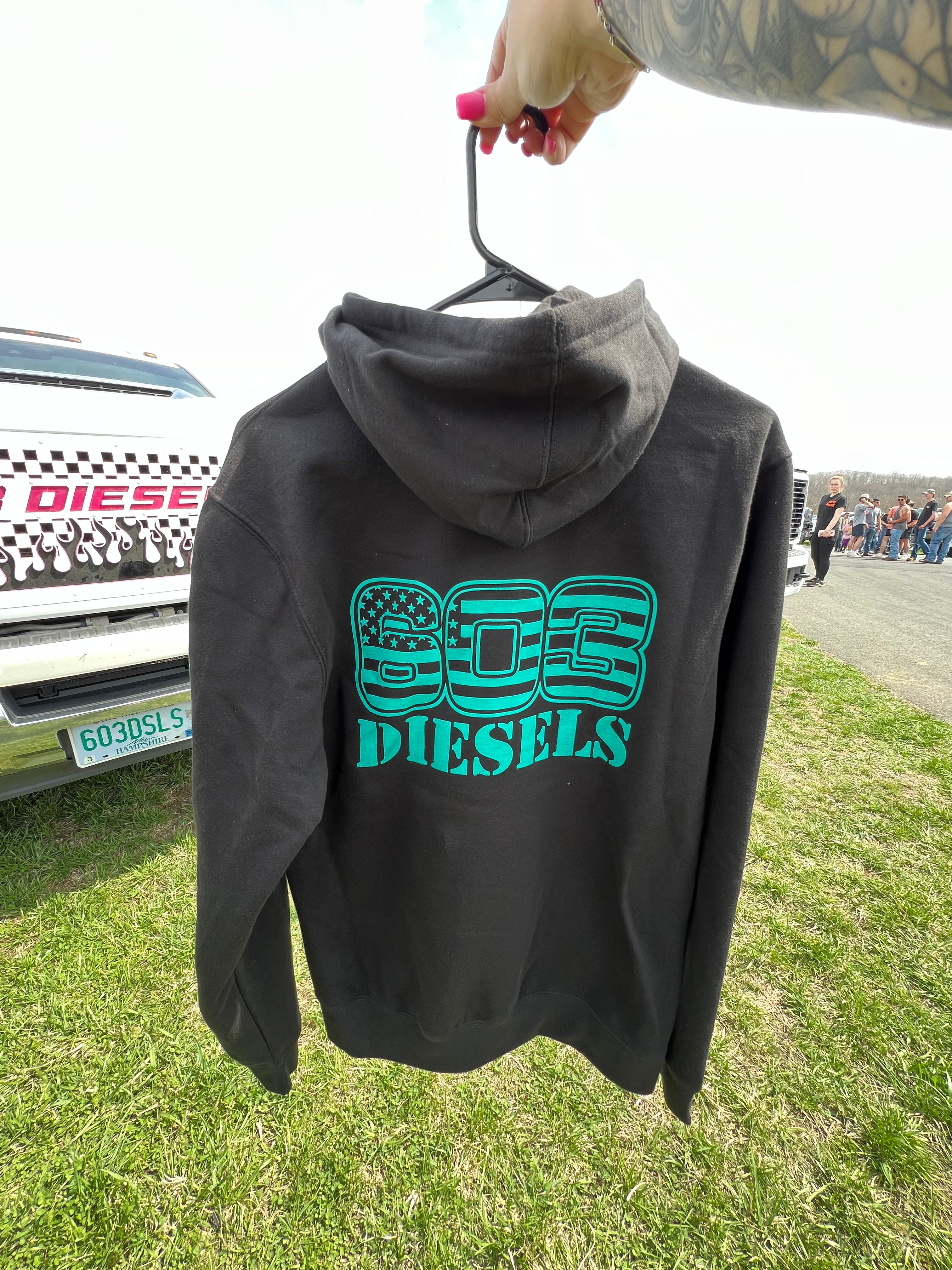 603 Diesels Logo Hoodie - Teal – 603 DIESELS