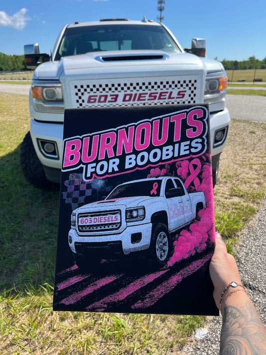 Burnouts for Boobies Truck Tshirt