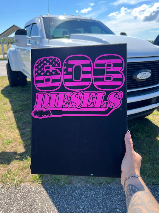 603 Diesels Raspberry Logo Tshirt
