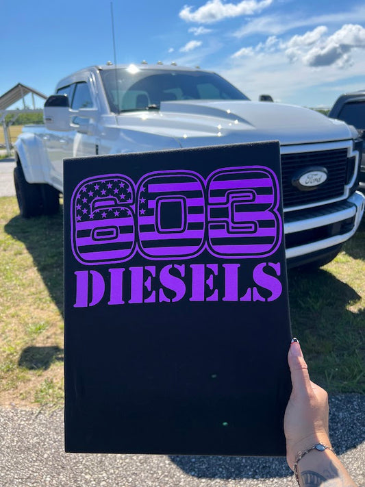 Neon Violet 603 Diesels Logo Tshirt