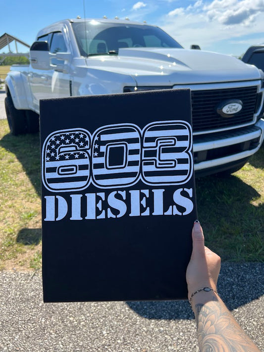 White 603 Diesels Logo Tshirt