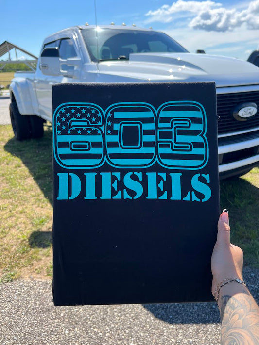 Teal 603 Diesels Logo Tshirt
