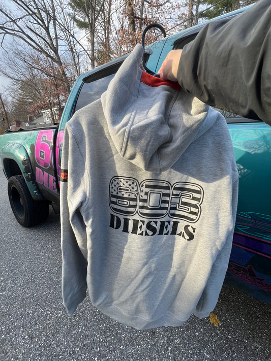 603 x BRUNT Heather Grey Logo Shevlin Hoodie