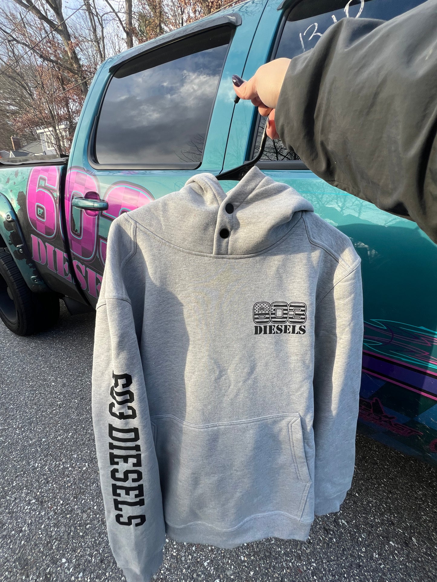 603 x BRUNT Heather Grey Logo Shevlin Hoodie