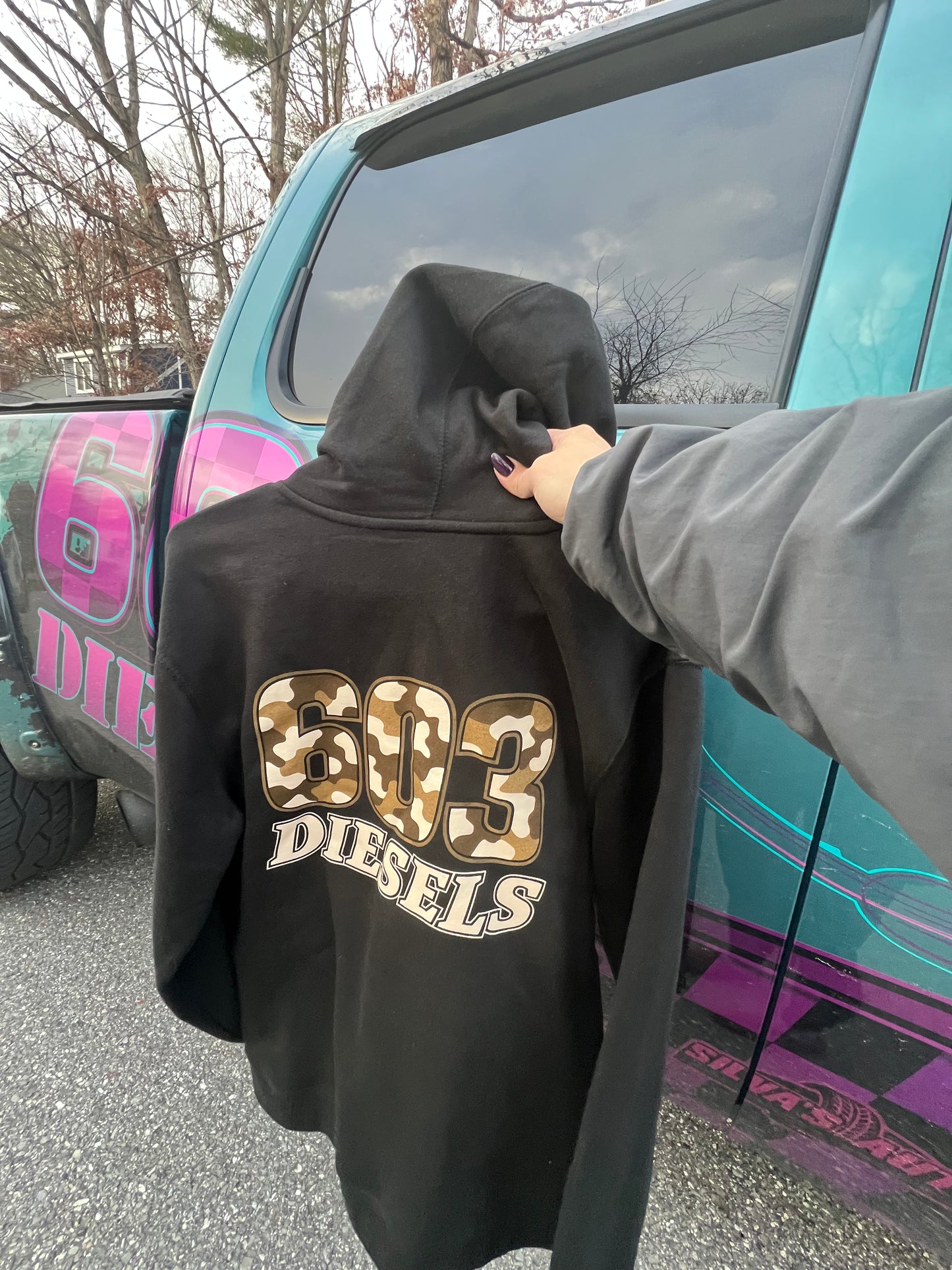 603 Diesels Logo Hoodie - Tan Camo
