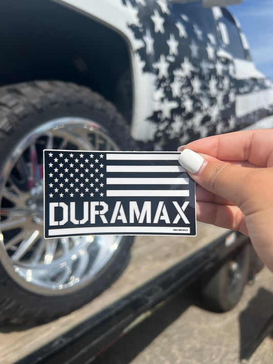 Diesel Powered Flag Sticker