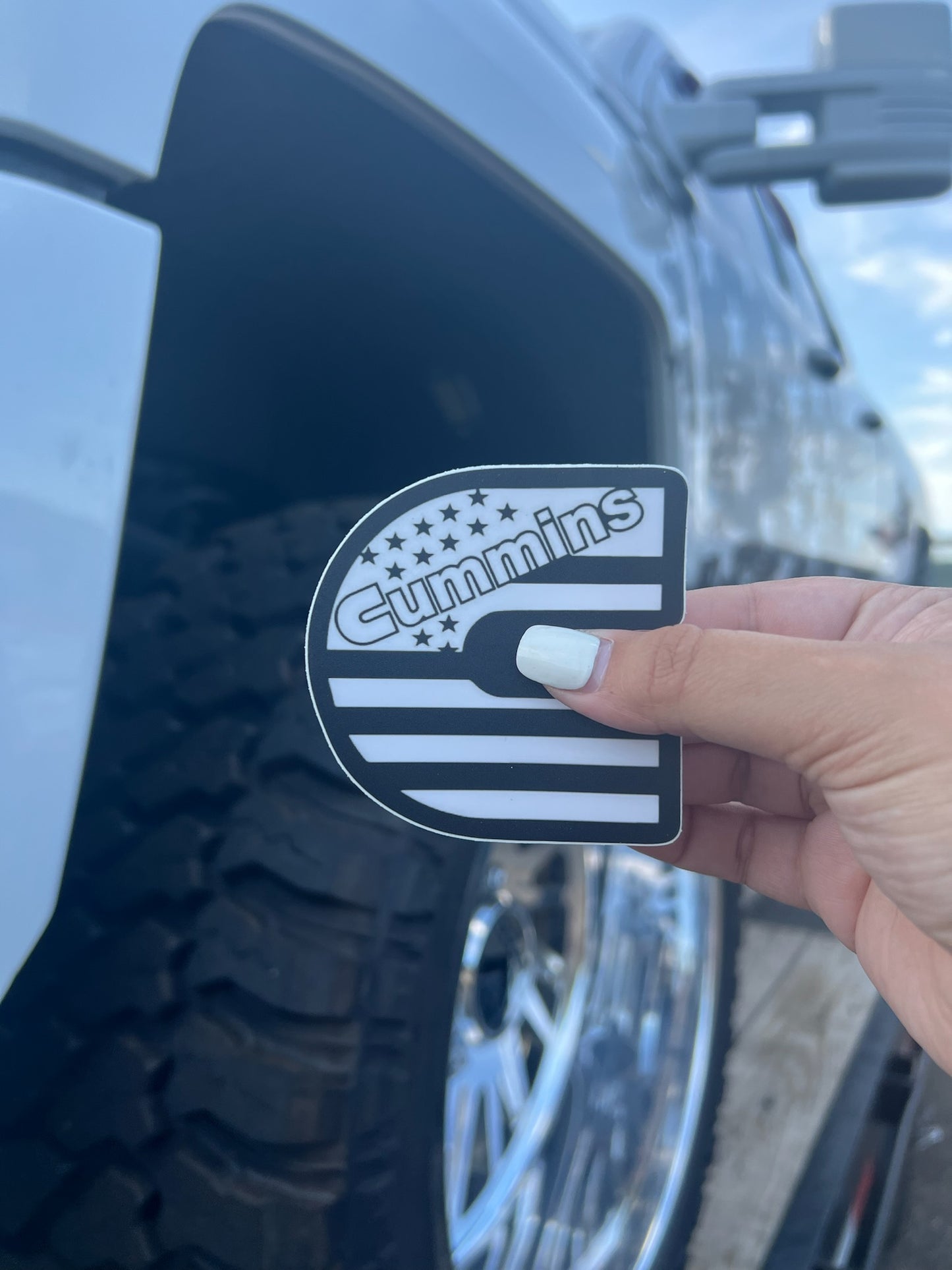 Diesel Powered Flag Sticker