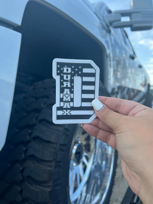 Diesel Powered Flag Sticker