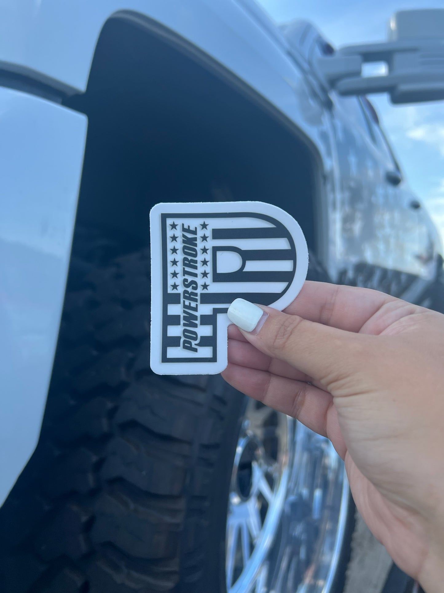 Diesel Powered Flag Sticker