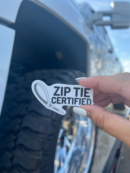 Zip Tie Certified Sticker