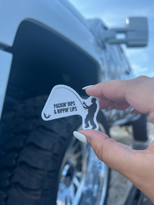 Packin' Dips & Rippin' Lips Sticker