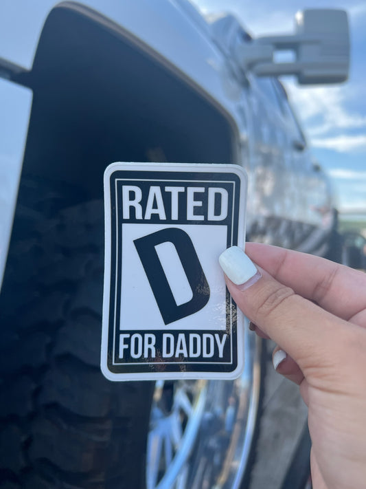 Rated D for Daddy Sticker