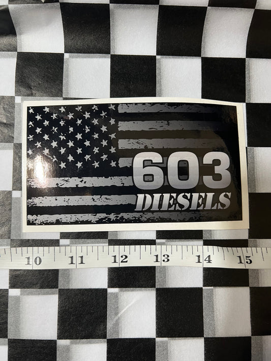 Grey Scale Flag Decal