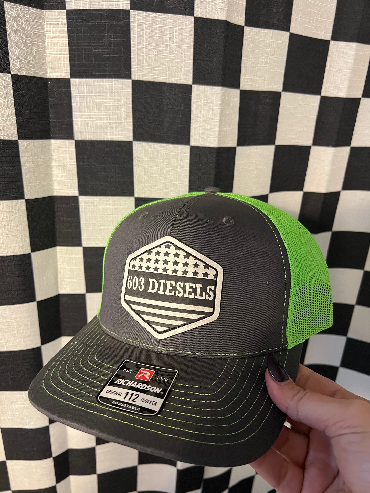 Flag Leather Patch Richardson Hat - Colors