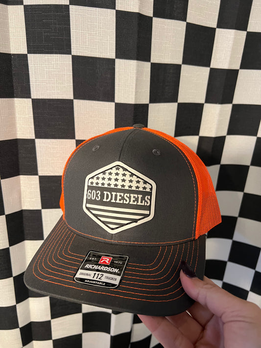 Flag Leather Patch Richardson Hat - Colors