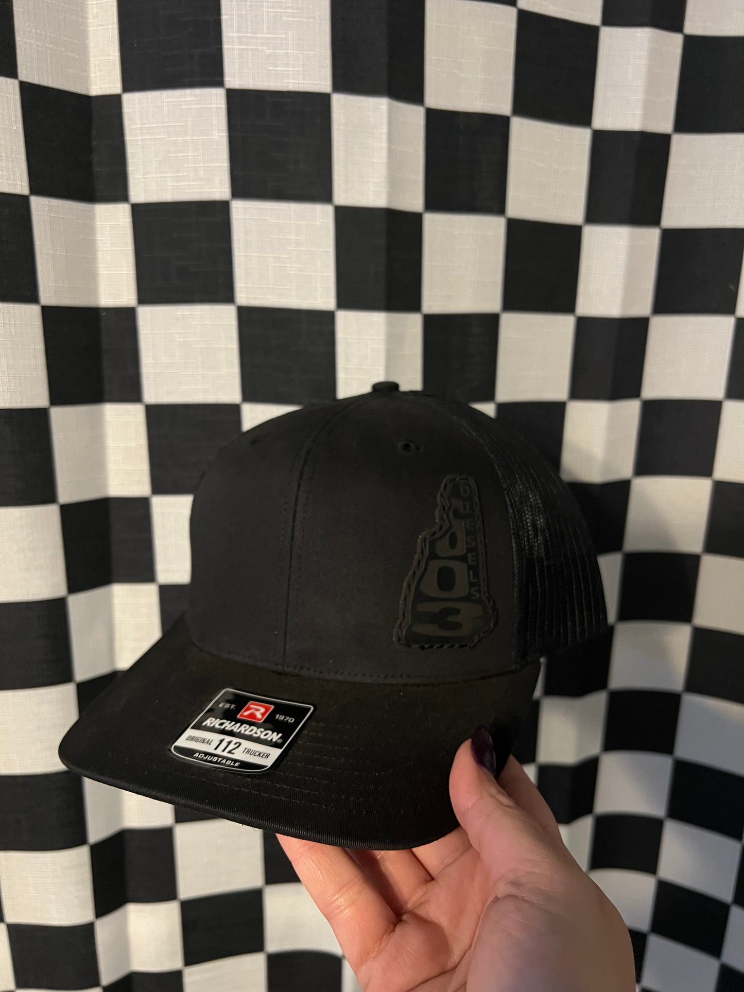 State Outline  Leather Patch Richardson Hat