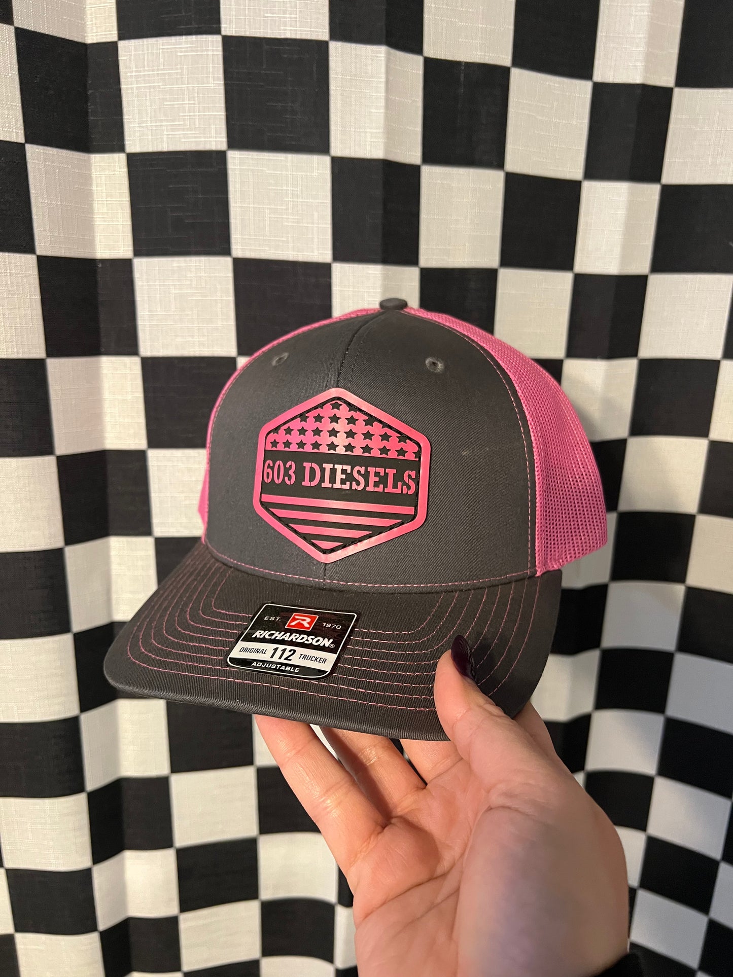 Flag Leather Patch Richardson Hat - Colors