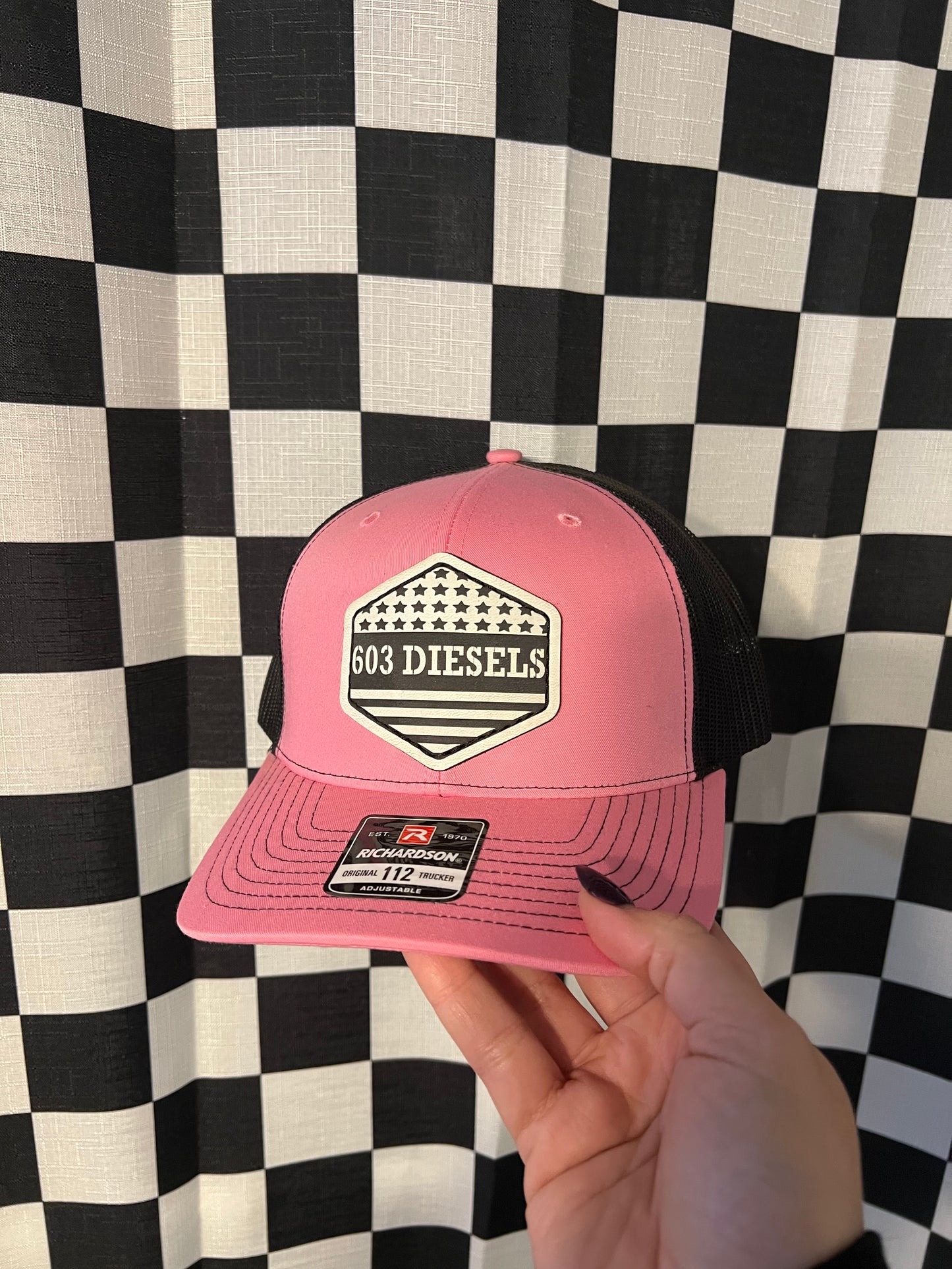 Flag Leather Patch Richardson Hat - Colors