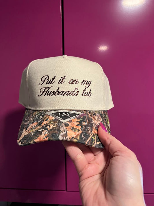 Put it on my Husband's Tab Embroidered Hat