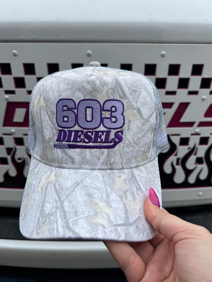 603 Diesels Logo Hat - Camo Purple Embroidery