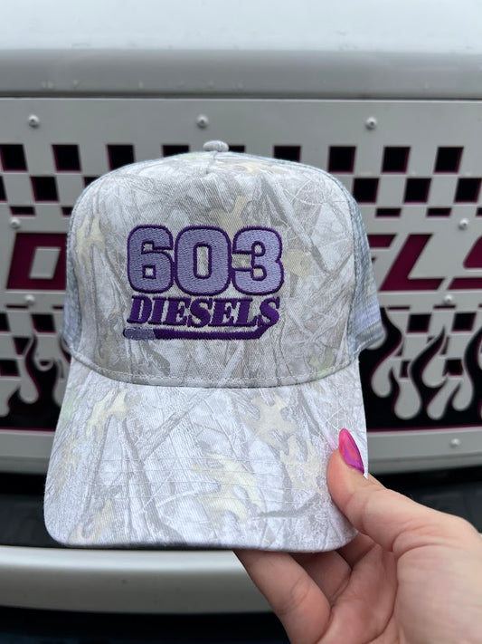 603 Diesels Logo Hat - Camo Purple Embroidery