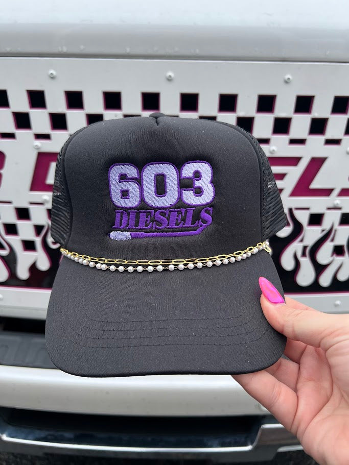 603 Diesels Logo Hat - Purple Embroidery – 603 DIESELS