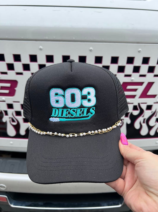 603 Diesels Logo Hat - Teal Embroidery