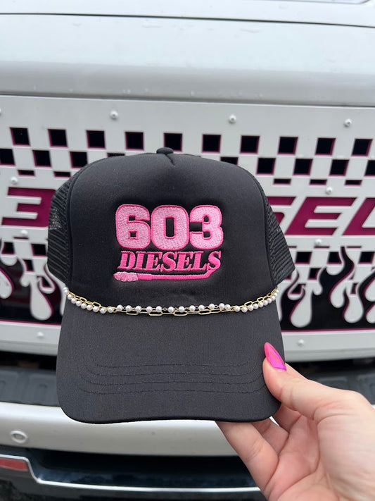 603 Diesels Logo Hat - Pink Embroidery