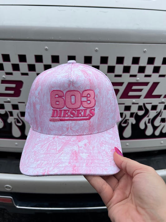 603 Diesels Logo Hat - Camo Pink Tonal Embroidery