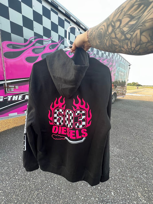 603 Diesels Logo with Flames Hoodie - 15