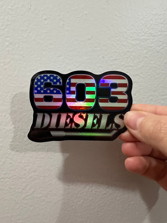 HOLOGRAPHIC 603 DIESELS STICKER