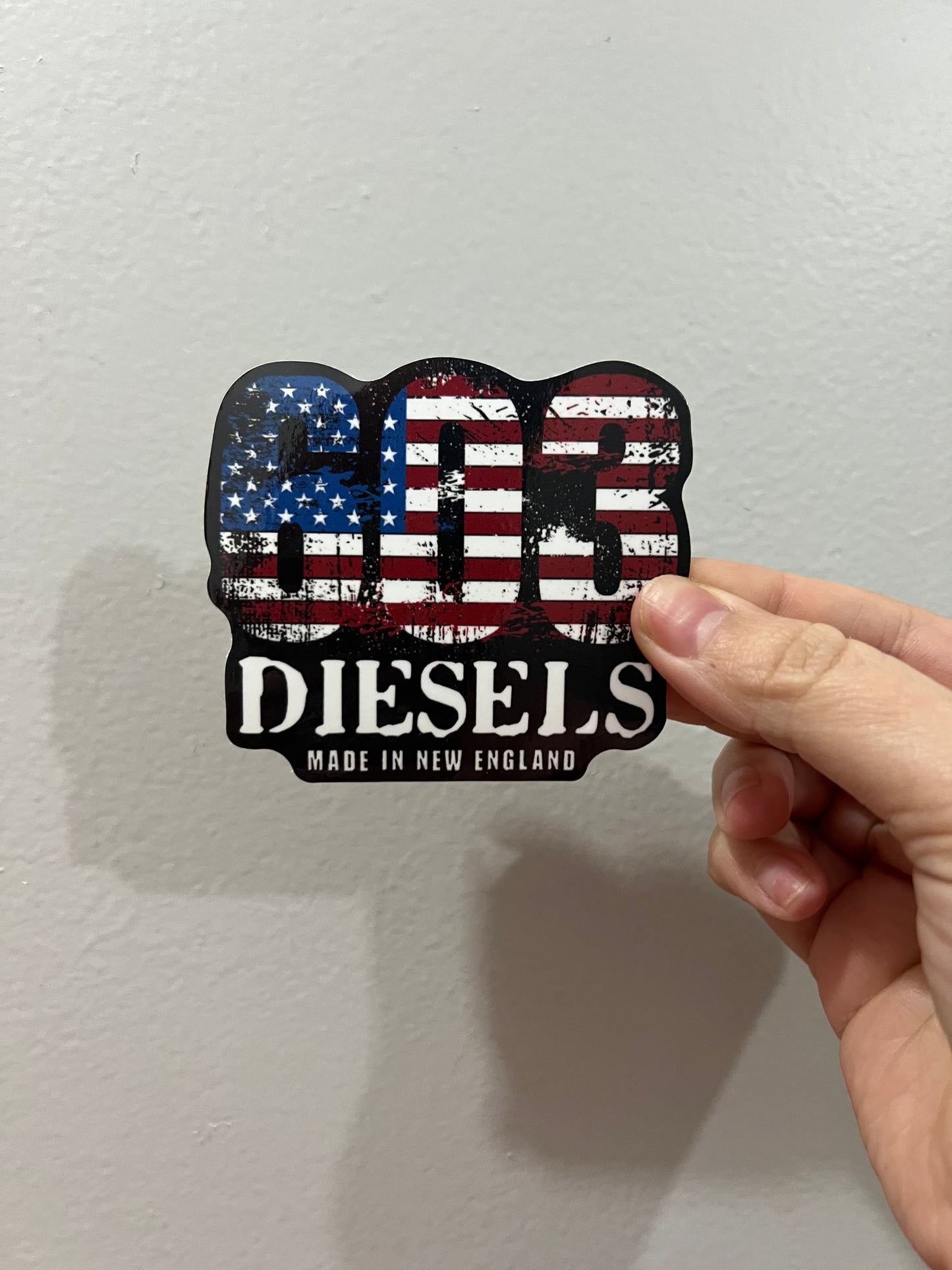 603 DIESELS FLAG - MADE IN NEW ENGLAND STICKER